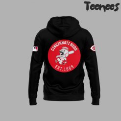 Cincinnati Reds Black Stripped Hoodie