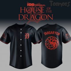 Detroit Tigers x House of the Dragon Targaryen Black Baseball Jersey