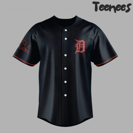 Detroit Tigers x House of the Dragon Targaryen Black Baseball Jersey