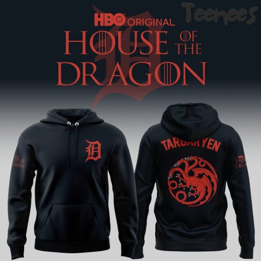 Detroit Tigers x House of the Dragon Targaryen Black Hoodie