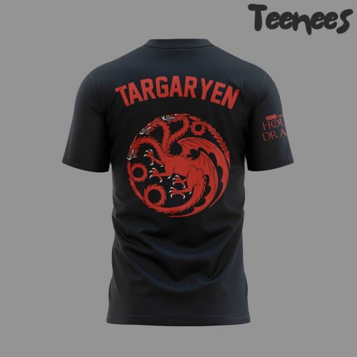 Detroit Tigers x House of the Dragon Targaryen Black T-Shirt