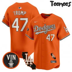 Los Angeles Dodgers Halloween Orange Baseball Jersey