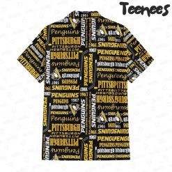 Pittsburgh Penguins Iconic Typography Hawaiian Shirt