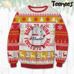 Budweiser Born To Drink Ugly Christmas Sweater