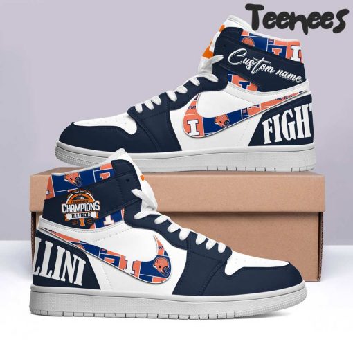 Illini Illinois Fighting Illini Basketball Air Jordan 1 Shoes