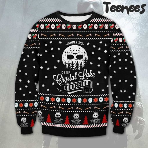 Jason Voorhees Crystal Lake Ugly Christmas Sweater