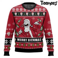 Merry Rickmas Rick Morty Ugly Christmas Sweater