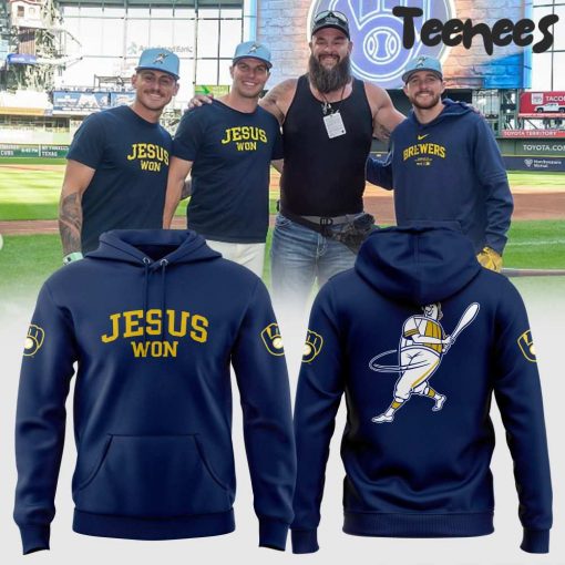 Milwaukee Brewers Jesus Won Hoodie