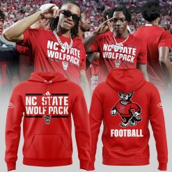 NC State Wolfpack Football Red Hoodie Pants Cap