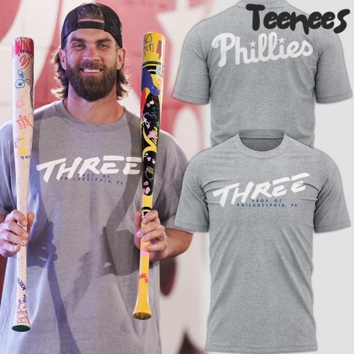 Philadelphia Phillies Bryce Harper Three Tee