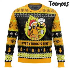 This is Fine Meme Ugly Christmas Sweater