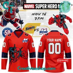 Kalamazoo Wings x Deadpool Marvel Super Hero Night Jersey